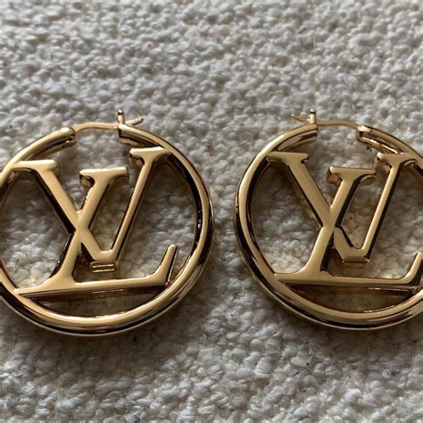 louis vuitton rose gold earrings